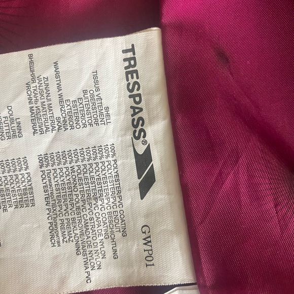 Trespass Pink Jacket Water-Resistant - Picture 8 of 9